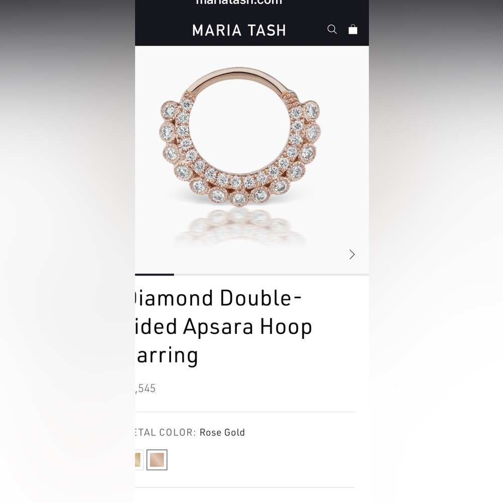 Maria TASH Rose Gold Diamond Double-Sided Aspara